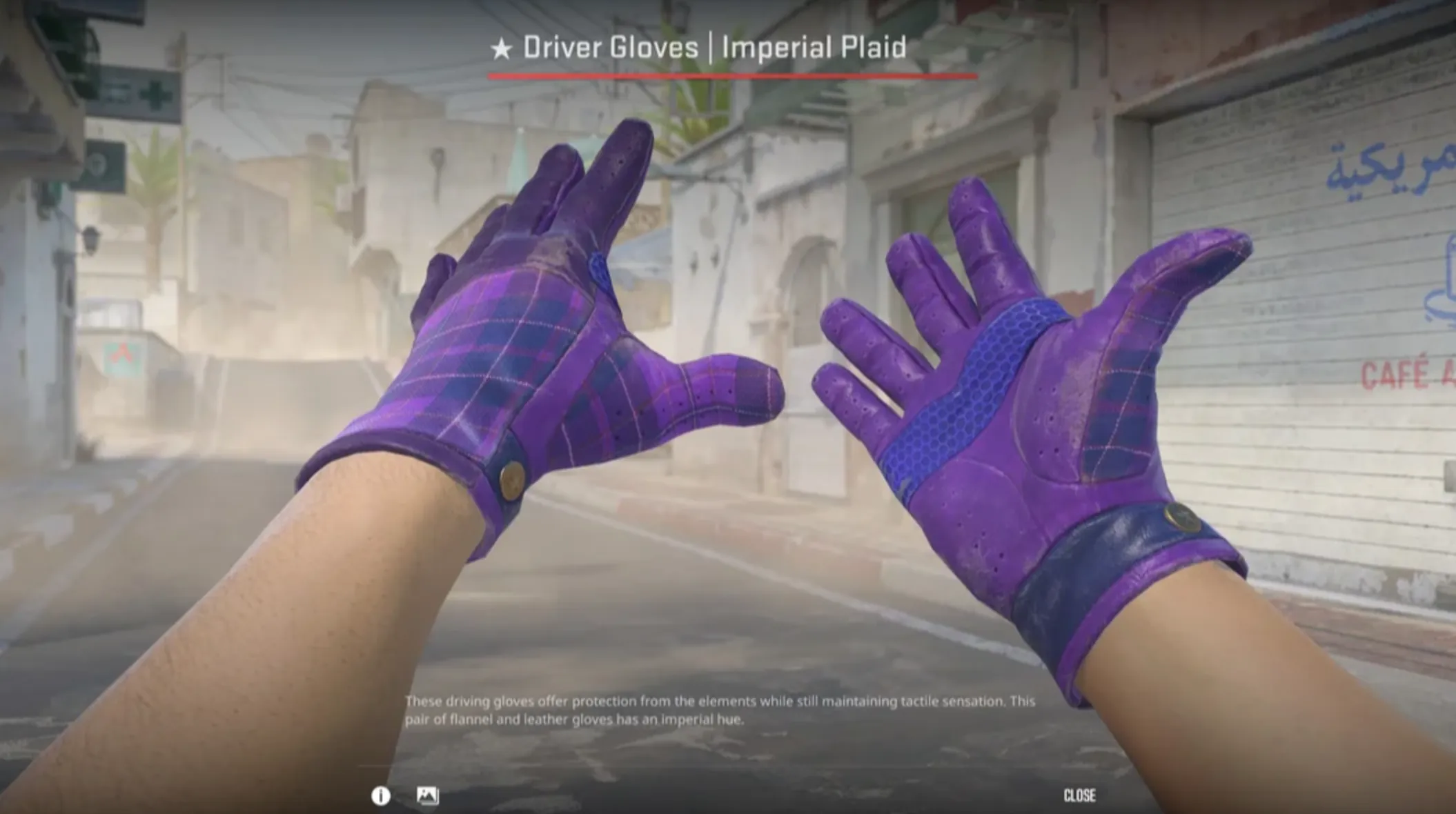 Driver Gloves Imperial Plaid and case hardened knife